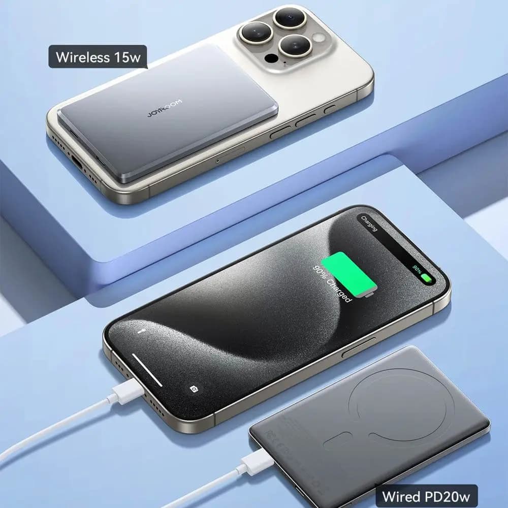 Batterie externe MagSafe 5000mAh 20W ultra-compacte – JOYROOM JR-PBM08 Noir - Vue 105