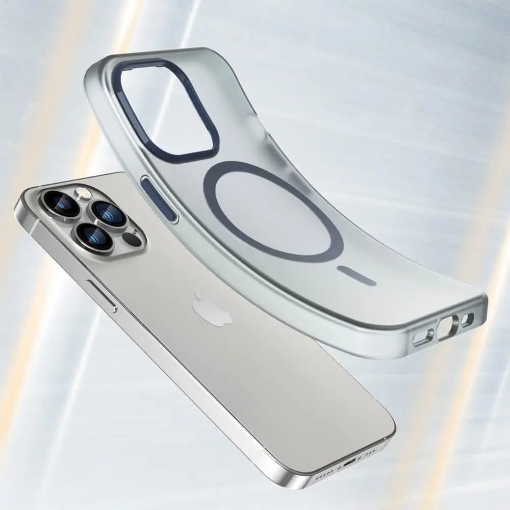 Coque MagSafe bi-matière – iPhone 13 Pro – PROTECT MF-006 Bleu Marine - Vue 2