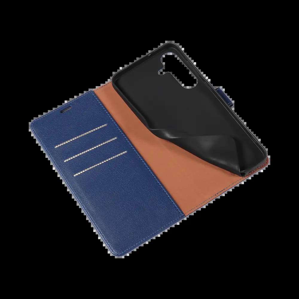 Housse folio anti-RFID Samsung Galaxy S24 FE – PROTECT IP011 Bleu Marine - Vue 4