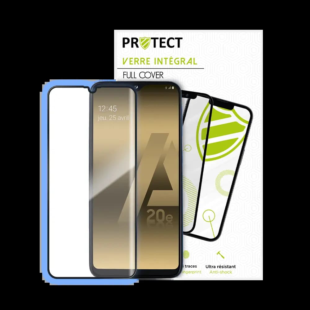 Verre trempé intégral 5D 9H – protection écran Samsung Galaxy A20e – PROTECT Noir - Vue 2