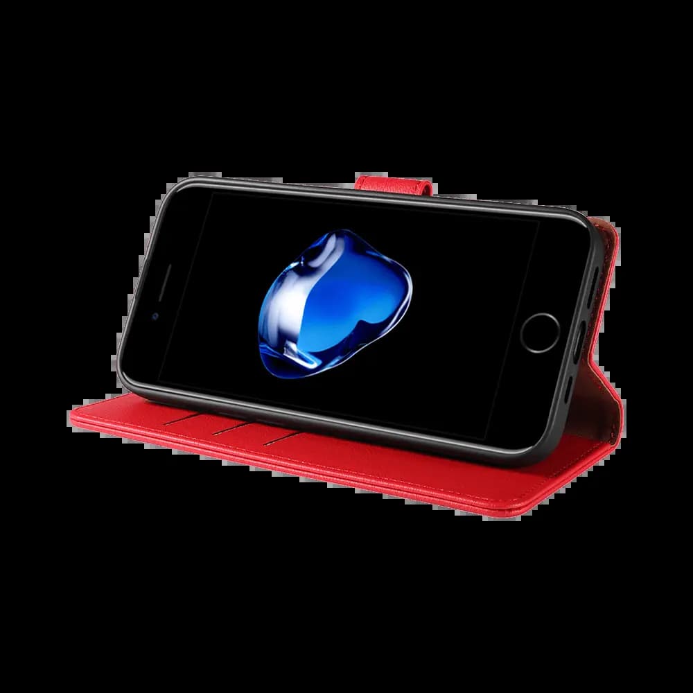Housse folio anti-RFID iPhone 7 / 8 / SE – PROTECT IP011 Rouge - Vue 5