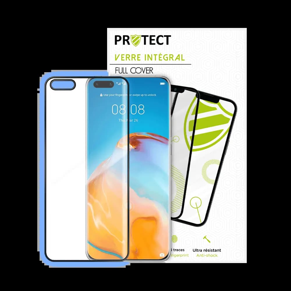 Verre trempé intégral 5D 9H – protection écran Huawei P40 Pro – PROTECT Noir - Vue 2