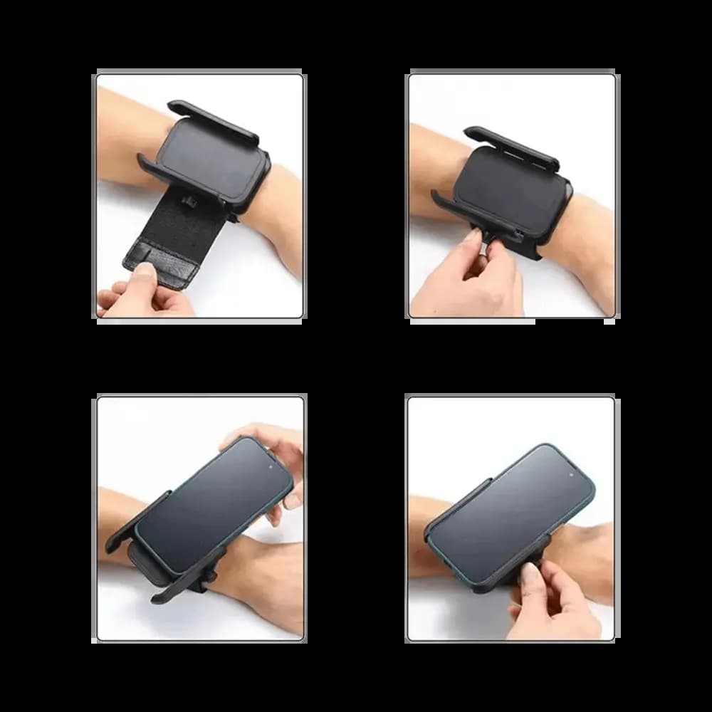 Support Smartphone Universel pour Poignet Rotatif 360° Noir - Vue 9
