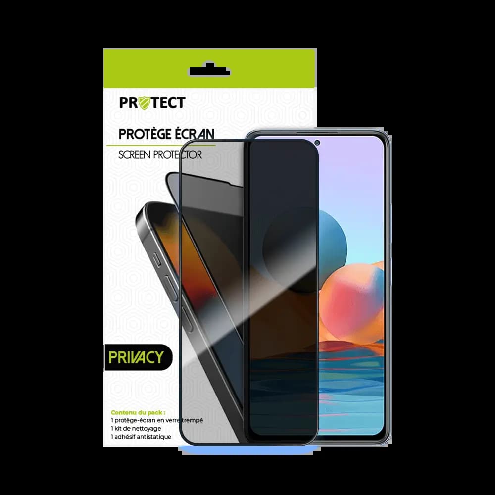 Verre trempé anti-espions 9H – Xiaomi Redmi Note 10 Pro 4G – PROTECT Transparent - Vue 2