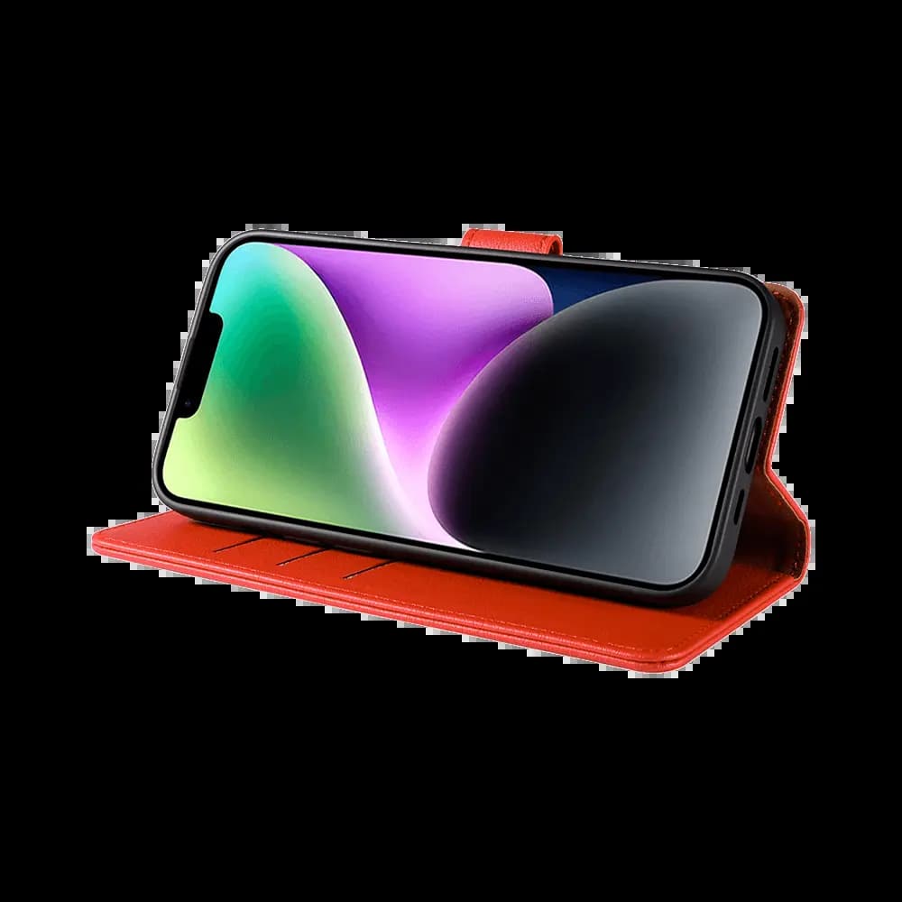 Housse folio anti-RFID iPhone 14 – PROTECT IP011 Rouge - Vue 3