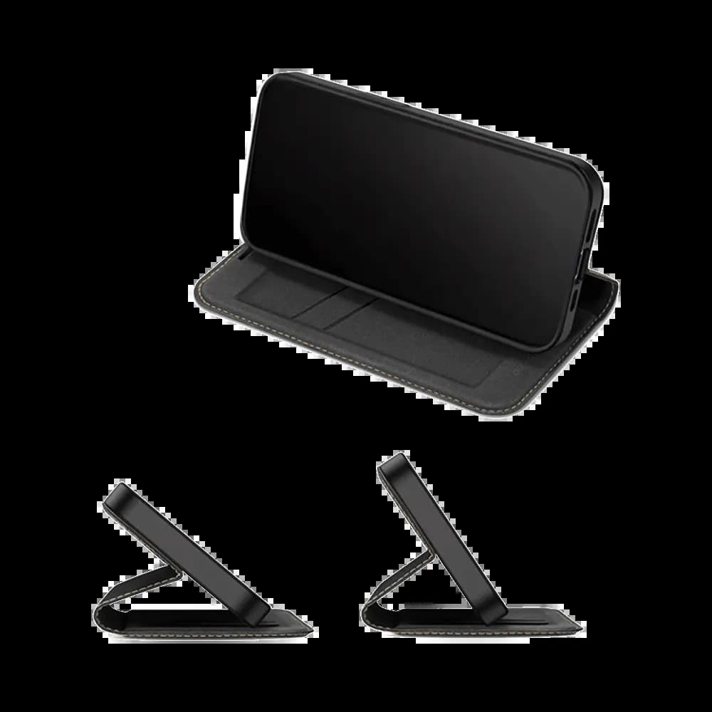 Housse folio iPhone 14 Plus avec porte-cartes + support – Dux Ducis Skin X2 Noir - Vue 7