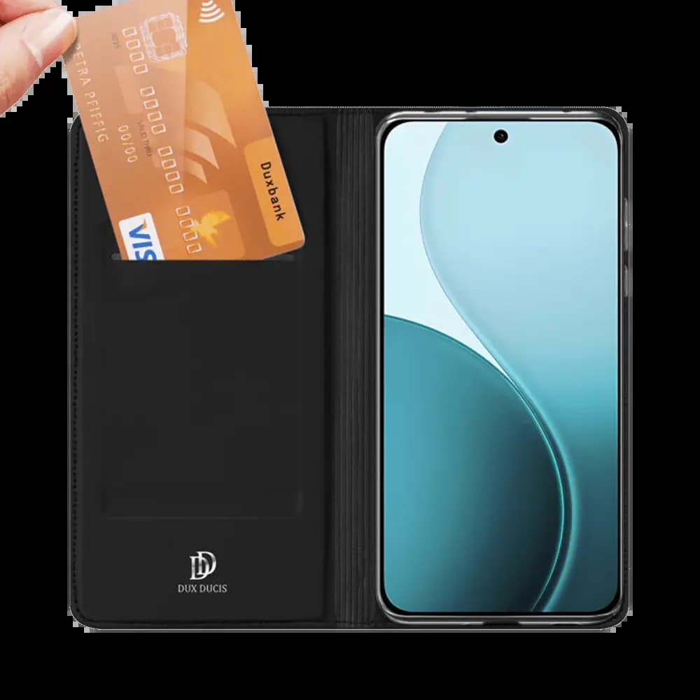 Housse folio OPPO Reno14 F 5G porte-carte – Dux Ducis Skin Pro Bleu - Vue 2