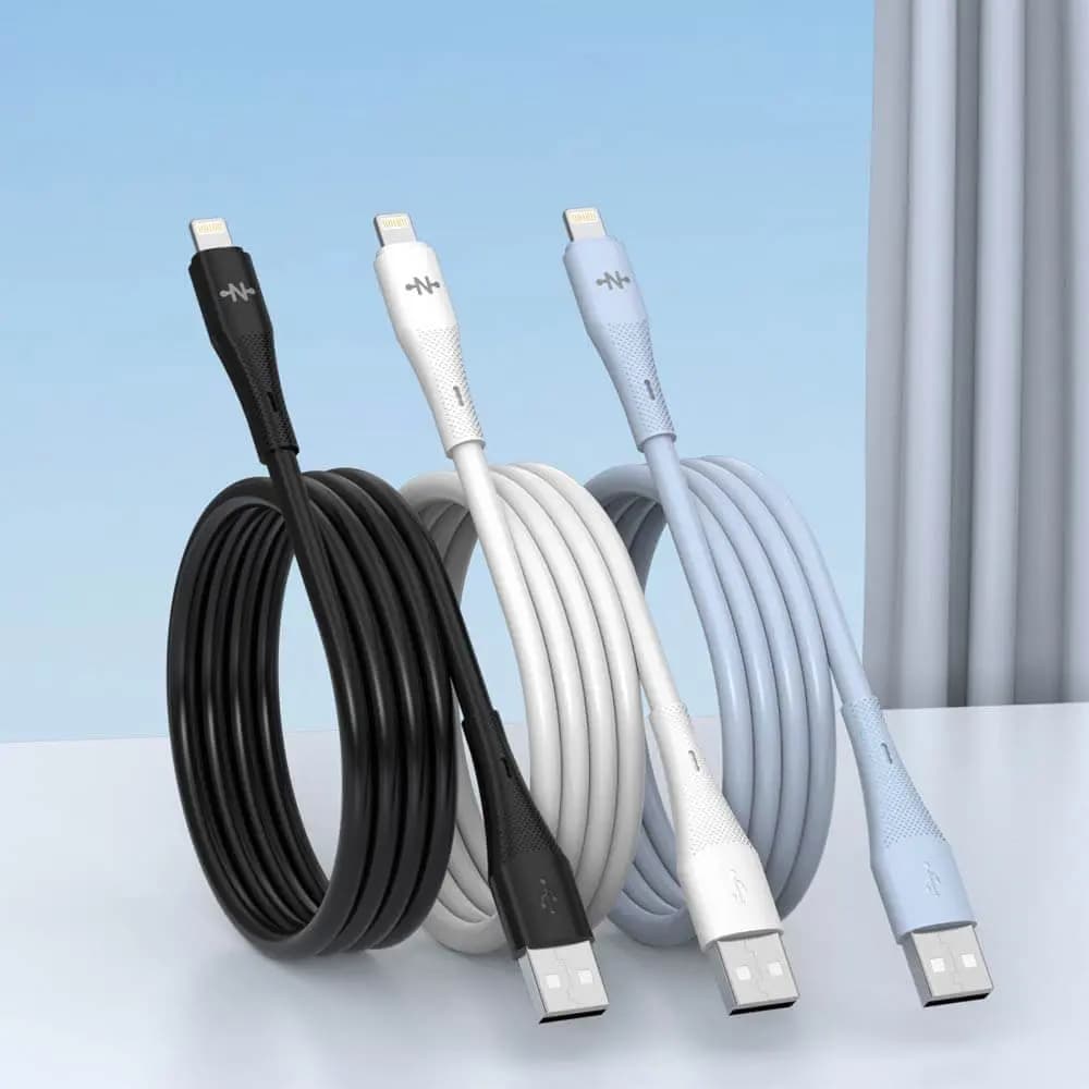 Câble Data USB vers Lightning CONNECT 10W (1m) Bleu - Vue 2