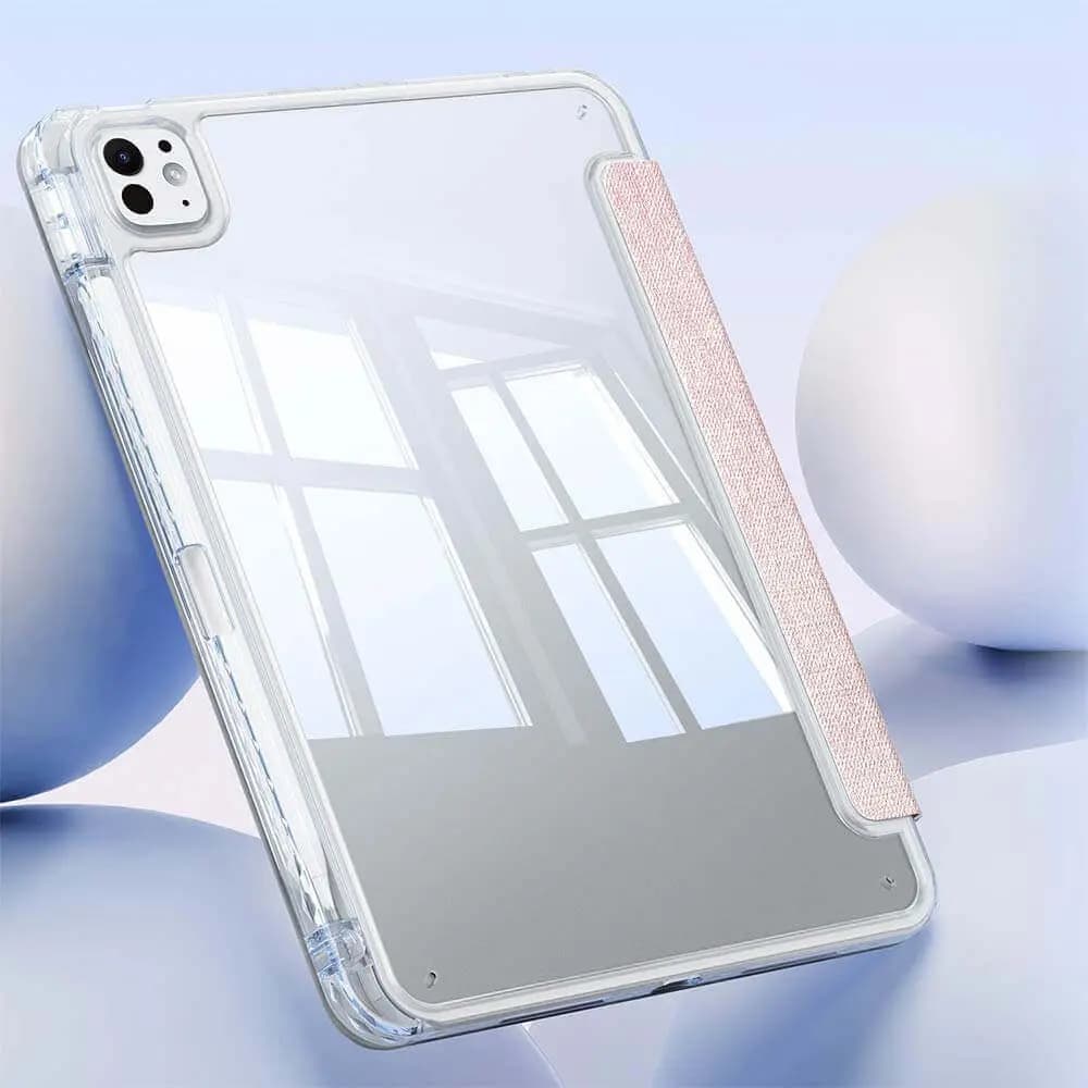 Housse folio iPad Pro 11" M4 avec porte-stylet - Dux Ducis Unid Rose - Vue 2