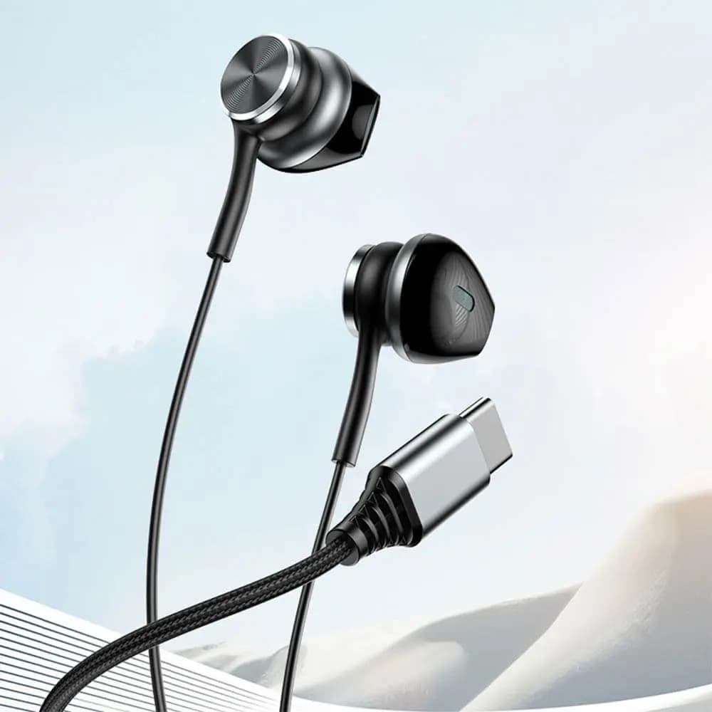 Écouteurs filaires USB-C avec micro & télécommande - Yesido YH41 Noir - Vue 3