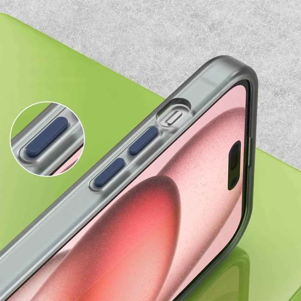 Coque MagSafe bi-matière – iPhone 15 – PROTECT MF-006 Bleu Marine - Vue 3