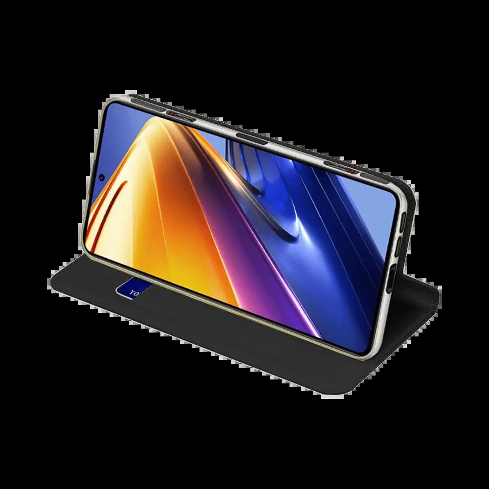 Housse folio Xiaomi Poco F4 GT 5G porte-carte – Dux Ducis Skin Pro Noir - Vue 4