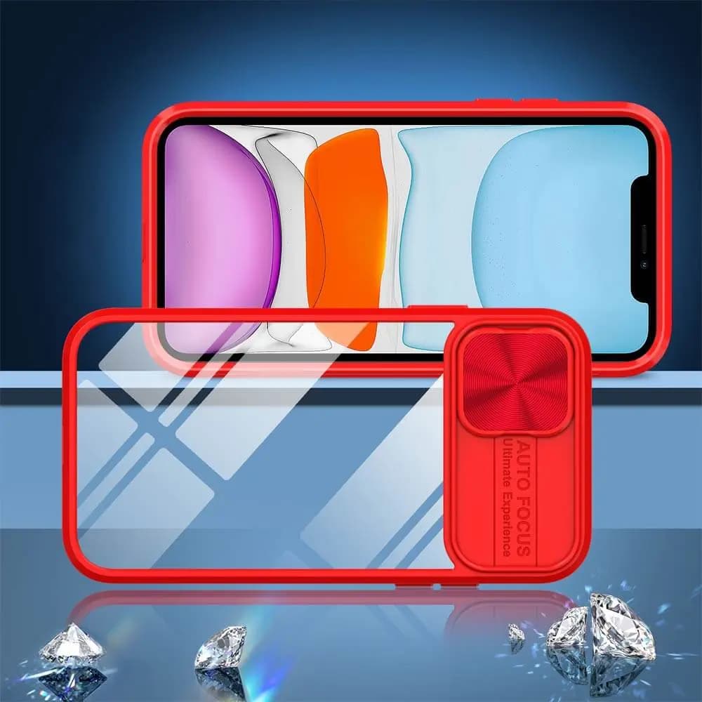 Coque avec cache caméra iPhone 11 – PROTECT IE027 Rouge  - Vue 2