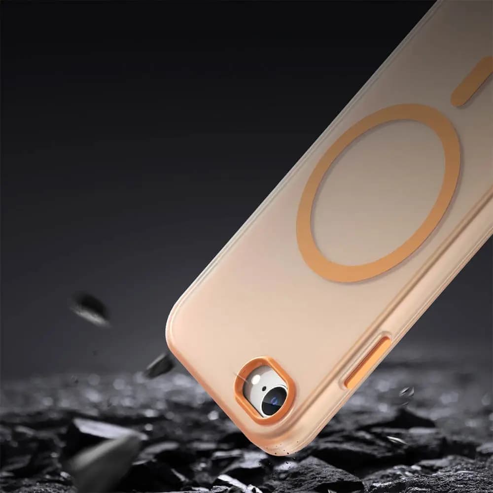Coque MagSafe bi-matière – compatible iPhone 7 / 8 / SE (2nd & 3e Gen) – PROTECT MF-006 Orange - Vue 4