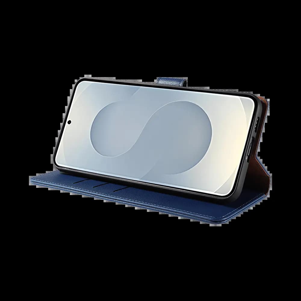 Housse folio anti-RFID Samsung Galaxy S25 Edge – PROTECT IP011 Bleu Marine - Vue 5