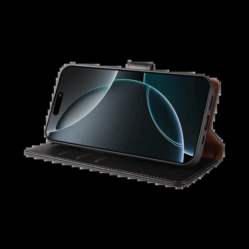 Housse folio anti-RFID iPhone 16 Pro – PROTECT IP011 Noir - Vue 5