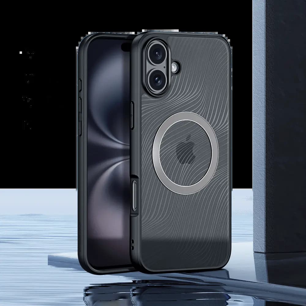 Coque anti-chocs finition mate – iPhone 16 Plus – Dux Ducis Aimo Noir - Vue 3