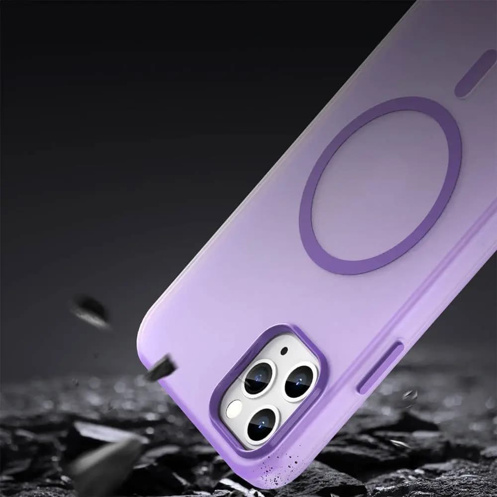 Coque MagSafe bi-matière – iPhone 11 Pro Max – PROTECT MF-006 Violet Foncé - Vue 4