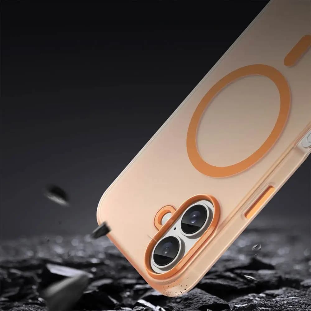 Coque MagSafe bi-matière – iPhone 16 – PROTECT MF-006 Orange - Vue 4