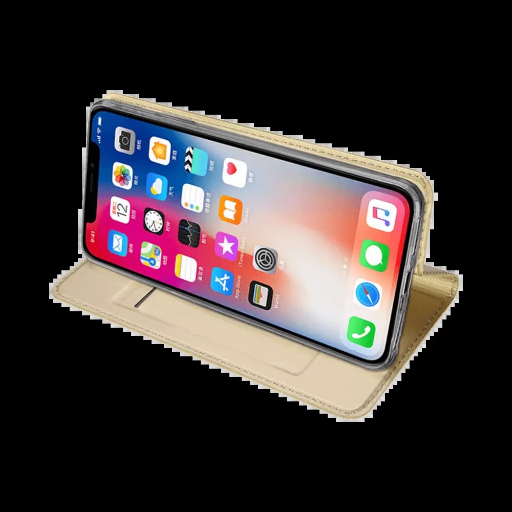 Housse folio iPhone XR Porte-Carte – Dux Ducis Skin Pro Bleu - Vue 4