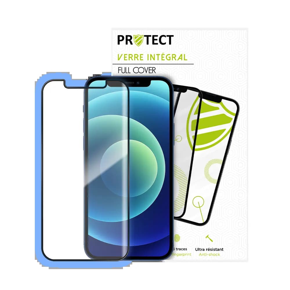 Verre trempé intégral 5D 9H – protection écran Apple iPhone 12 mini – PROTECT Noir - Vue 2