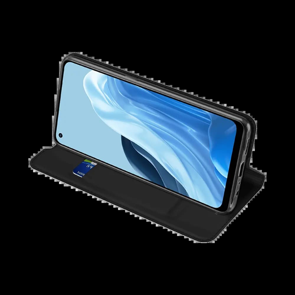 Housse folio OPPO Reno7 porte-carte – Dux Ducis Skin Pro Bleu - Vue 4