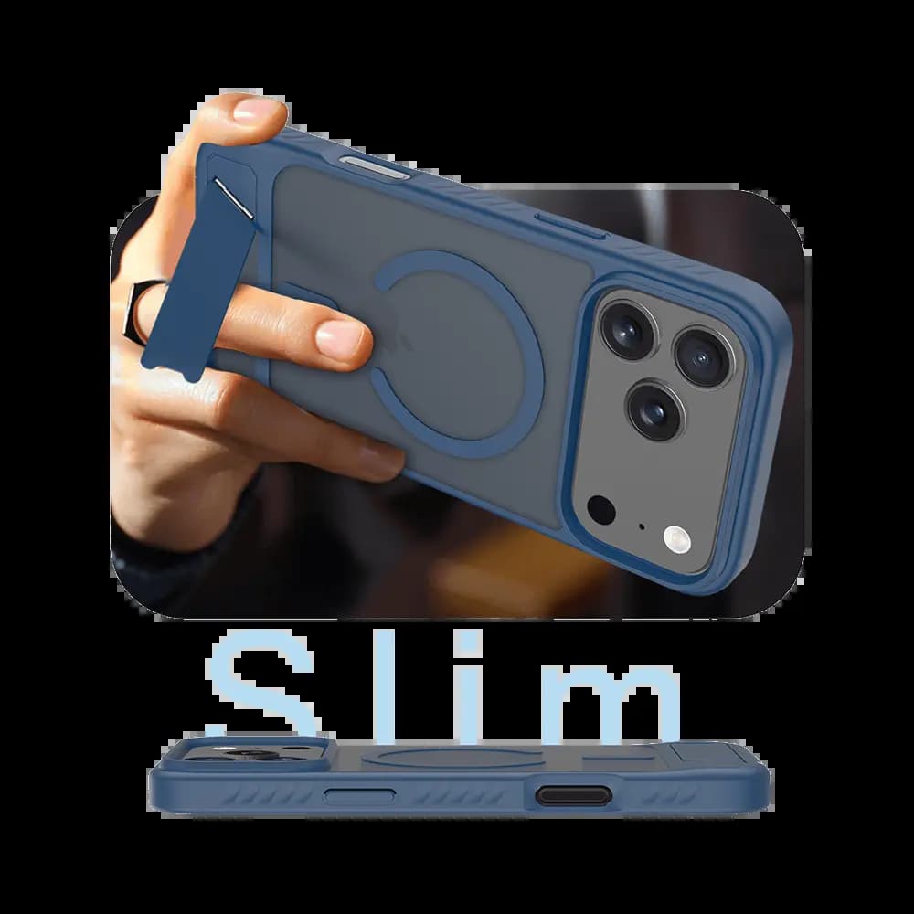 Coque de protection MagSafe avec support – Apple iPhone 17 Pro – PROTECT IF014 Bleu - Vue 2