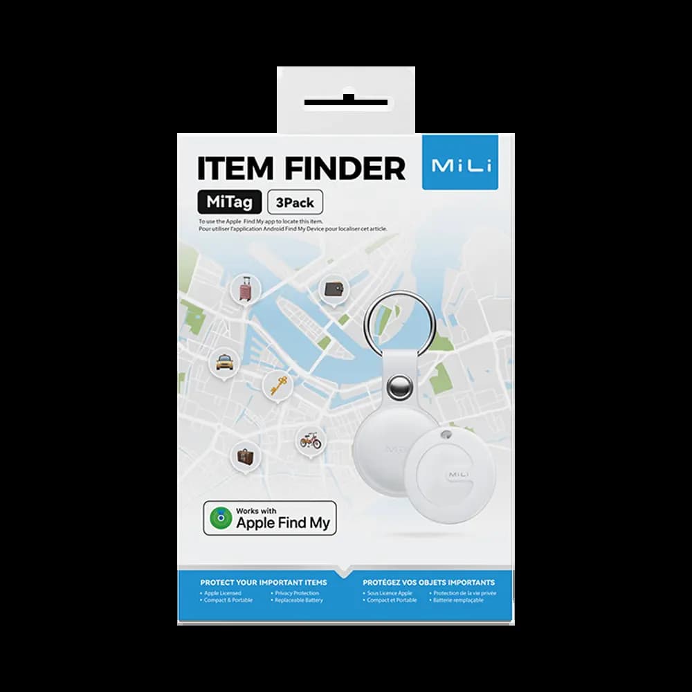 Traceur GPS MILI MiTag iOS avec Étui (x3) Blanc - Vue 4