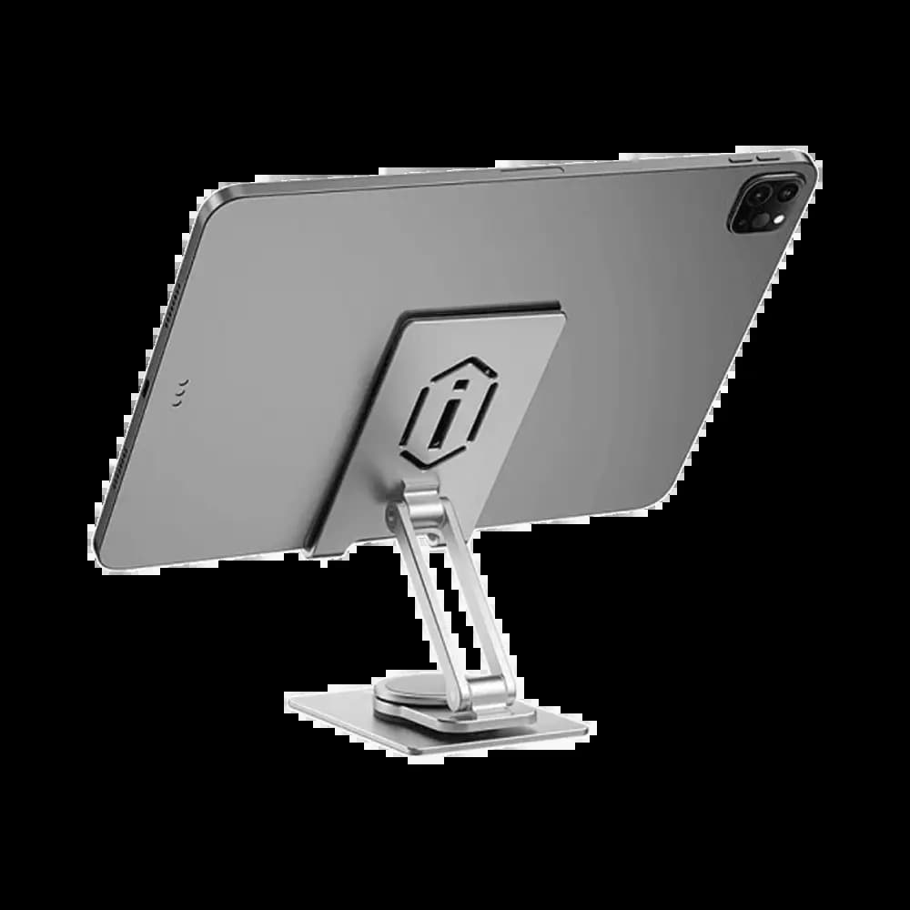 Support smartphone et tablette Wiwu Pliable - rotation 360° en alliage d'aluminium Argent - Vue 4