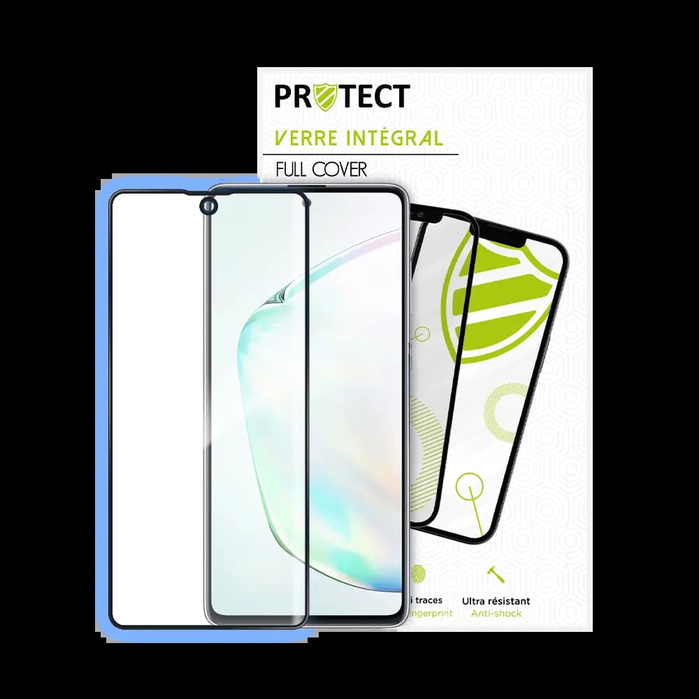Verre trempé intégral Samsung Galaxy Note 10 Lite protection écran 9H – PROTECT Noir - Vue 2