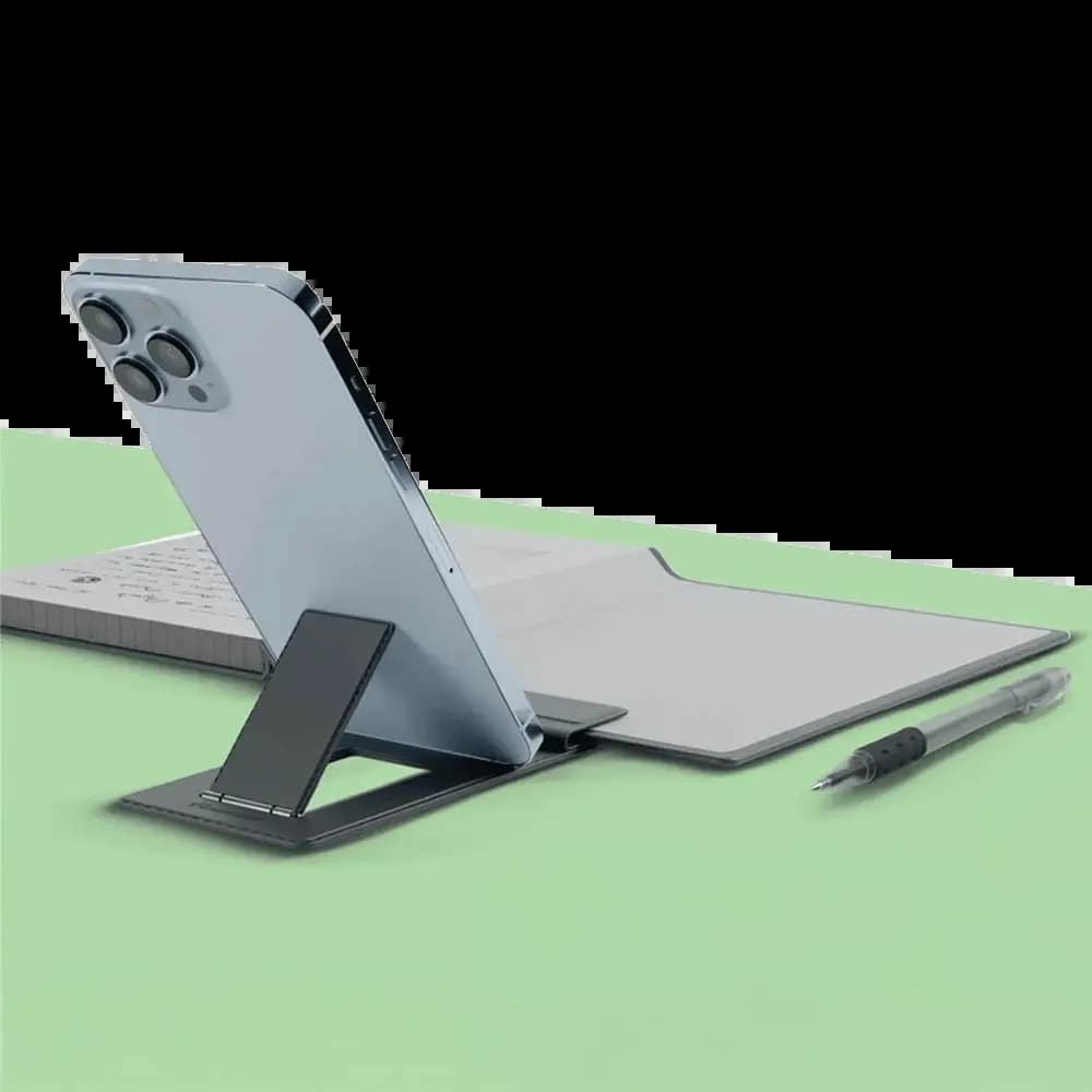 Support smartphone pour carnet et cahier Phoneside Note - accessoire prise de notes Noir - Vue 2