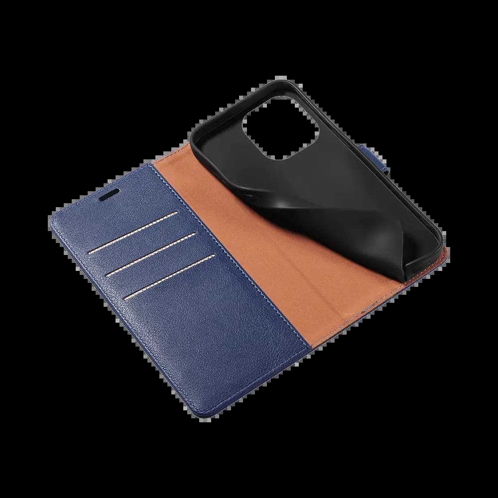 Housse folio anti-RFID iPhone 14 Pro – PROTECT IP011 Bleu Marine - Vue 4