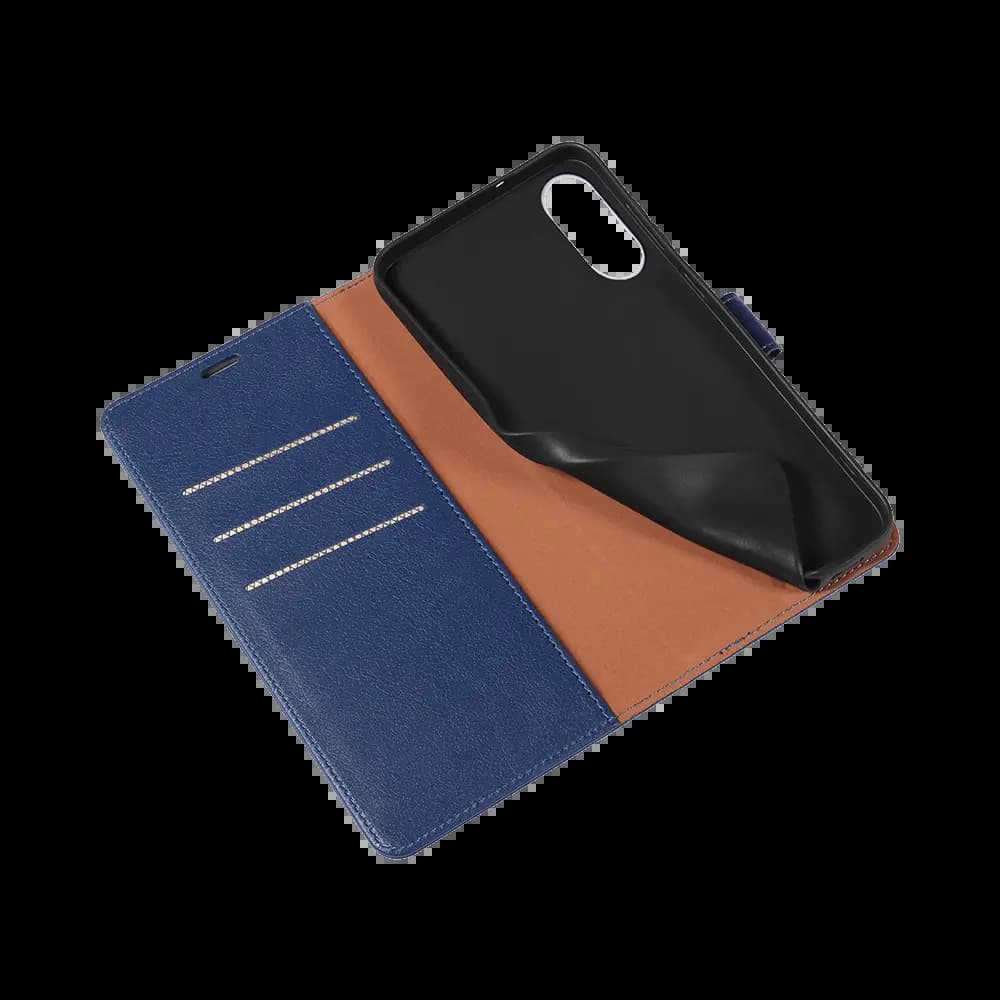 Housse folio anti-RFID Samsung Galaxy S25 Edge – PROTECT IP011 Bleu Marine - Vue 4