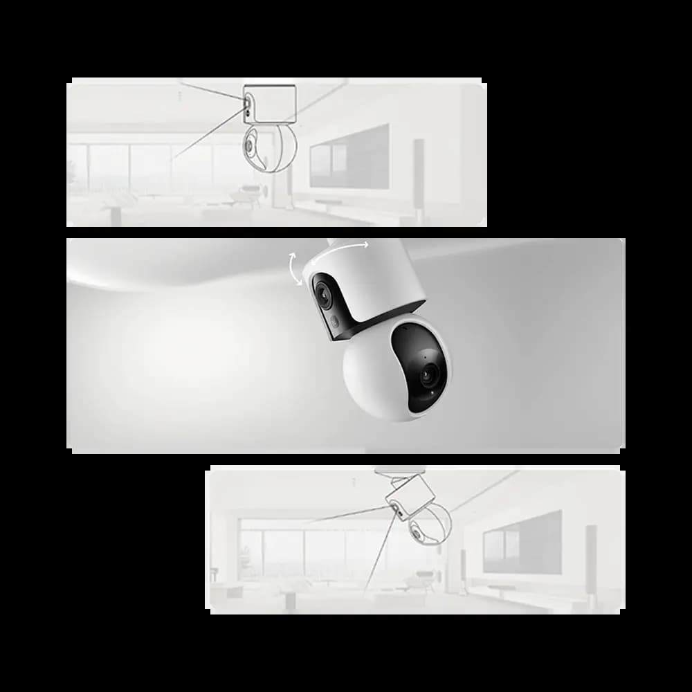 Caméra de surveillance intérieure Xiaomi C300 Dual Wi-Fi 2K double objectif, vision 360° et détection IA - Blanc - Vue 25