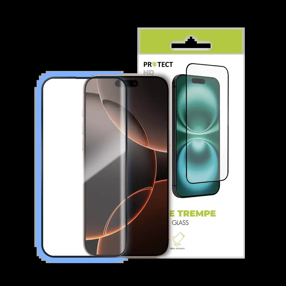 Verre trempé iPhone 16 Pro - protection écran 9H - PROTECT Transparent - Vue 3