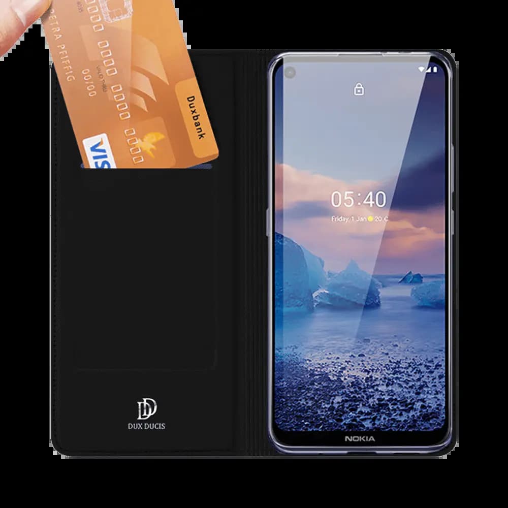 Housse folio Nokia 5.4 porte-carte – Dux Ducis Skin Pro Noir - Vue 2