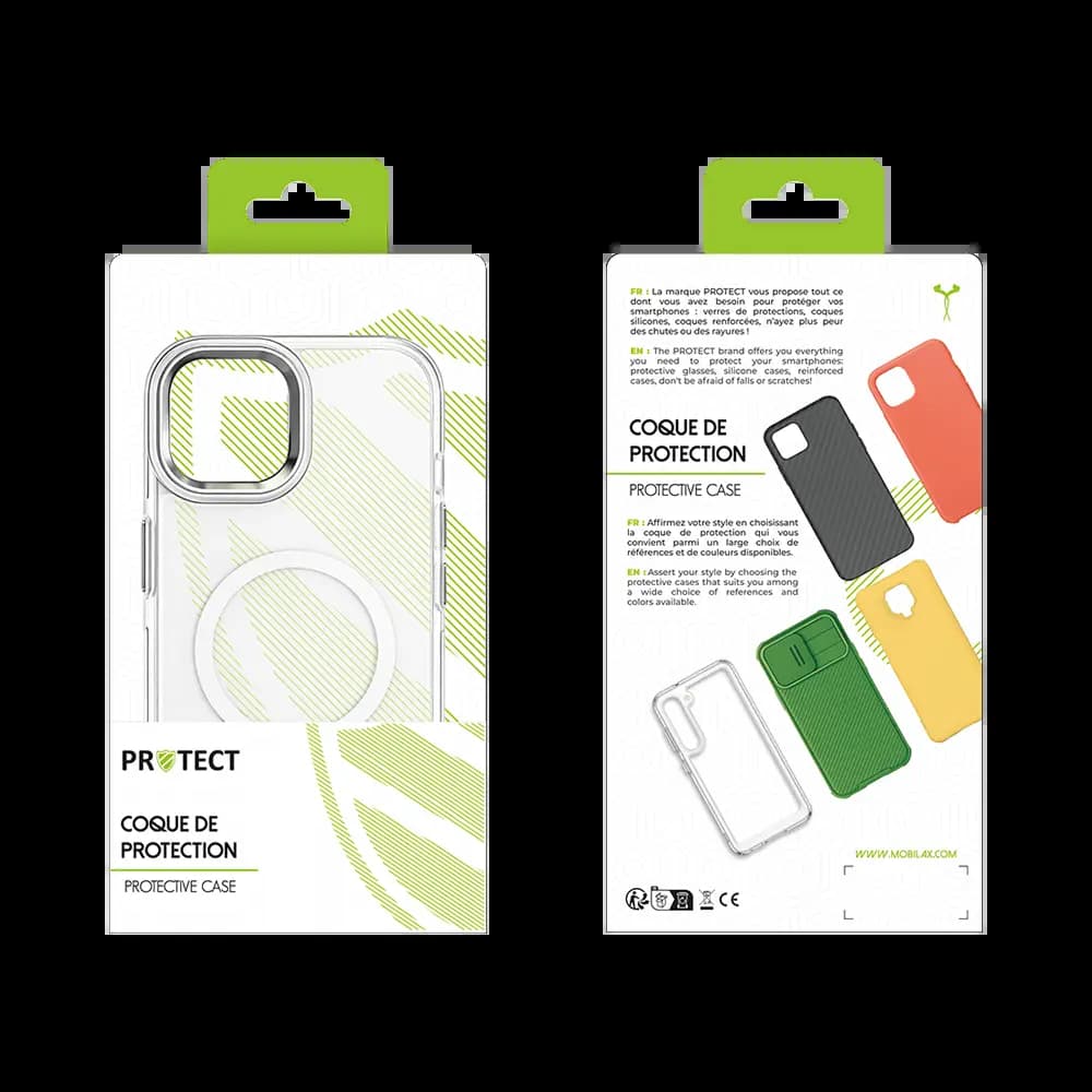 Coque MagSafe antichoc iPhone 15 Pro – PROTECT MS01 Blanc - Vue 2