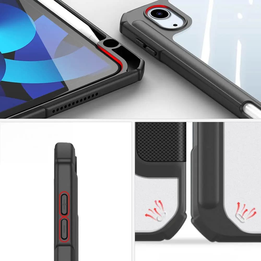 Housse folio iPad Air 4 / 5 avec dos transparent & porte-stylet - Dux Ducis Toby Noir - Vue 13