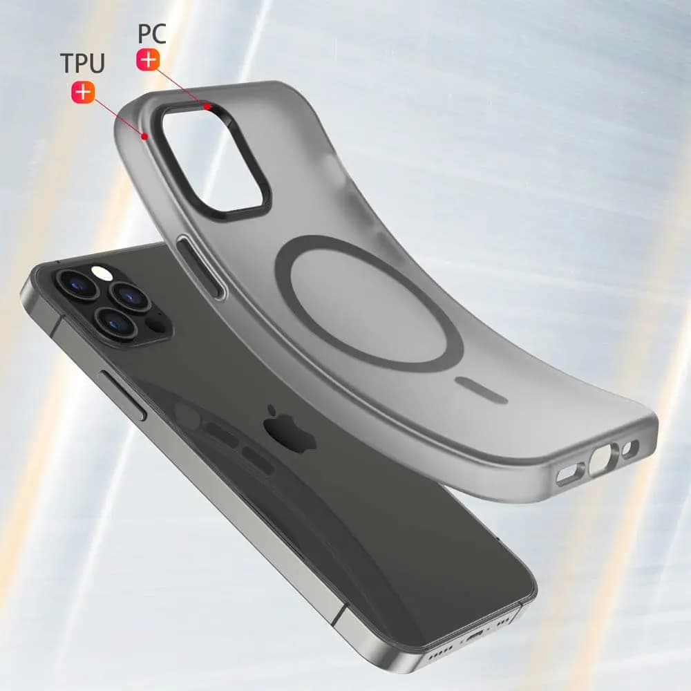 Coque MagSafe bi-matière – compatible iPhone 12 / 12 Pro – PROTECT MF-006 Noir - Vue 2