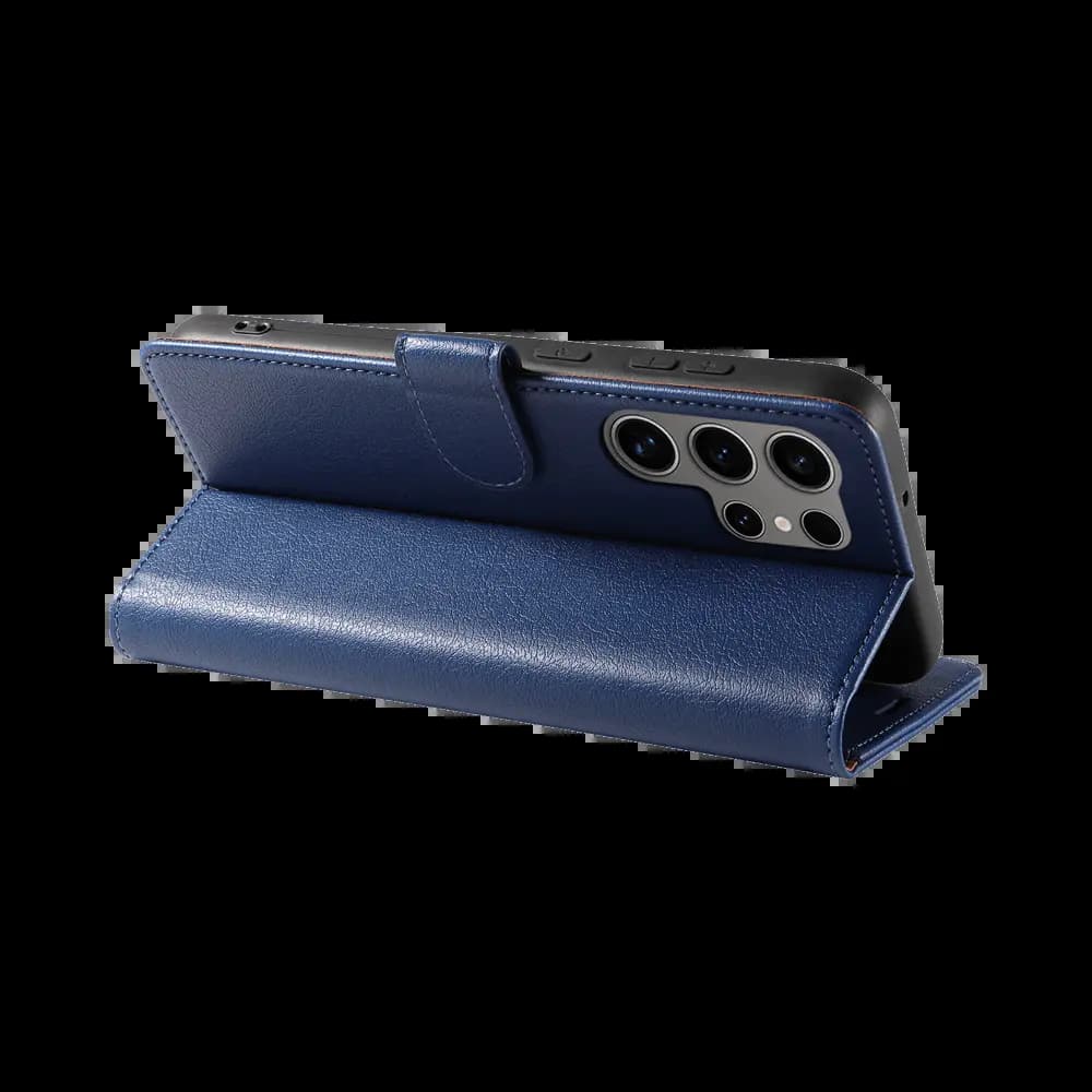 Housse folio anti-RFID Samsung Galaxy S25 Ultra – PROTECT IP011 Bleu Marine - Vue 2