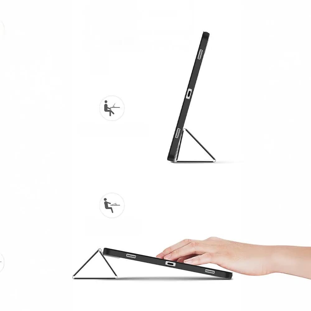 Housse folio Samsung Galaxy Tab S9 avec dos transparent & porte-stylet - Dux Ducis Toby Bleu - Vue 3