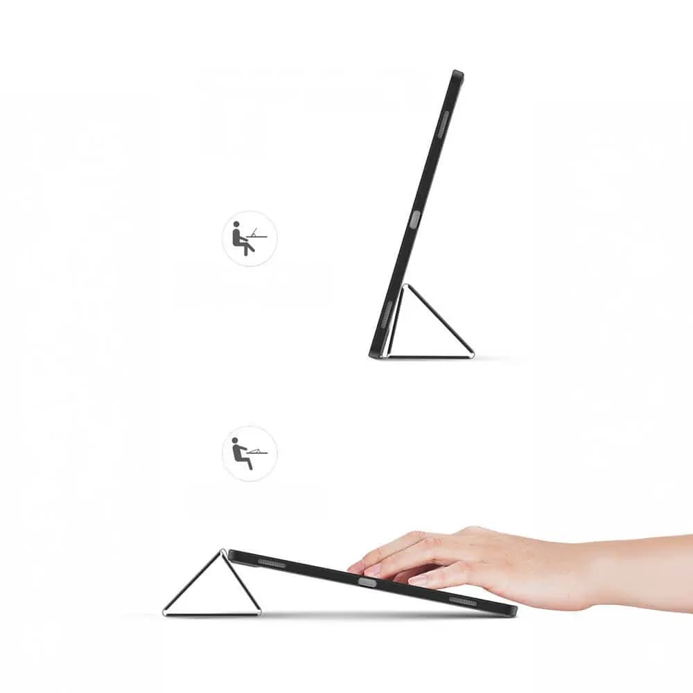 Housse folio Samsung Galaxy Tab S8 Ultra avec dos transparent & porte-stylet - Dux Ducis Toby Noir - Vue 3