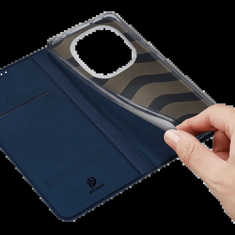 Housse folio Google Redmi Note 14 Pro 4G porte-carte – Dux Ducis Skin Pro Rose - Vue 5