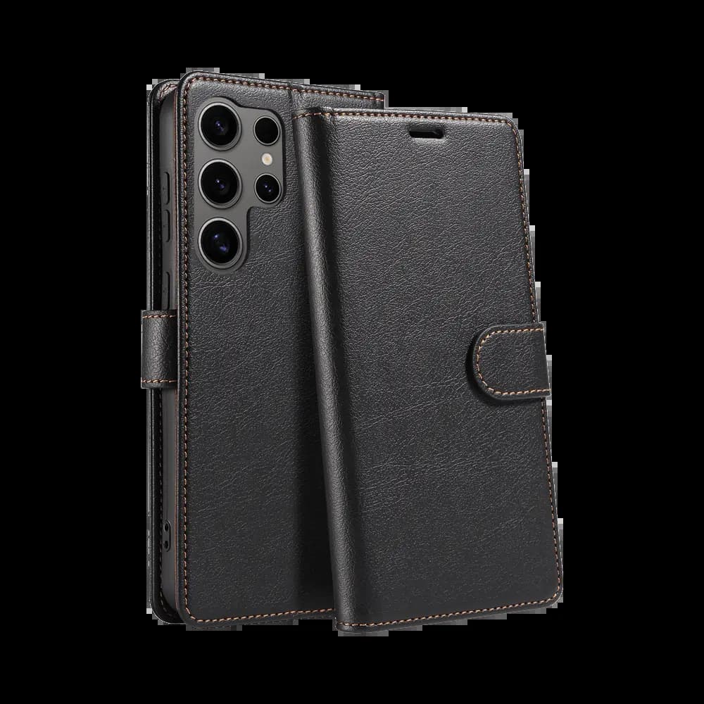 Housse folio anti-RFID Samsung Galaxy S25 Ultra – PROTECT IP011 Noir