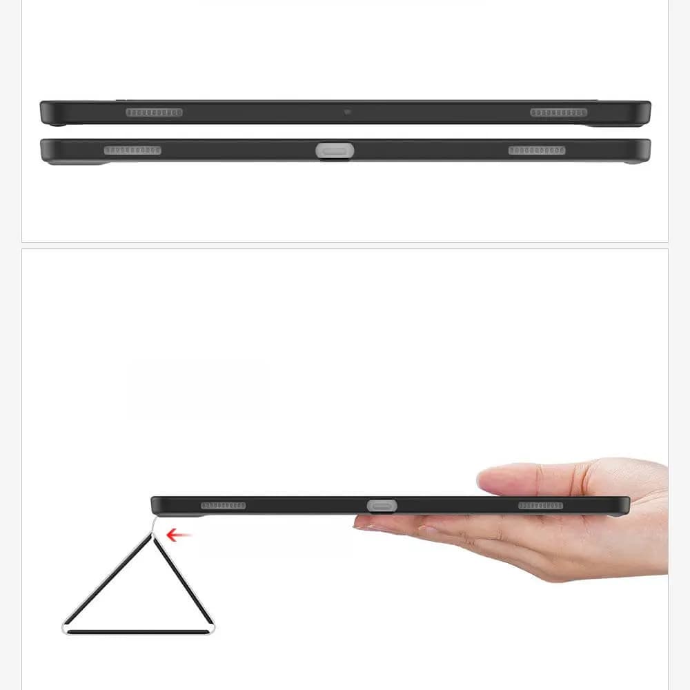 Housse folio Samsung Galaxy Tab S8 Ultra avec dos transparent & porte-stylet - Dux Ducis Toby Noir - Vue 5