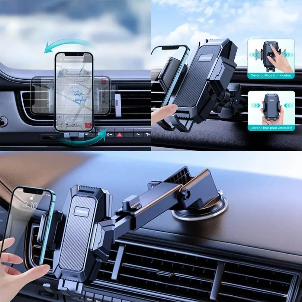 Support Smartphone pour Voiture JOYROOM Noir - Vue 4