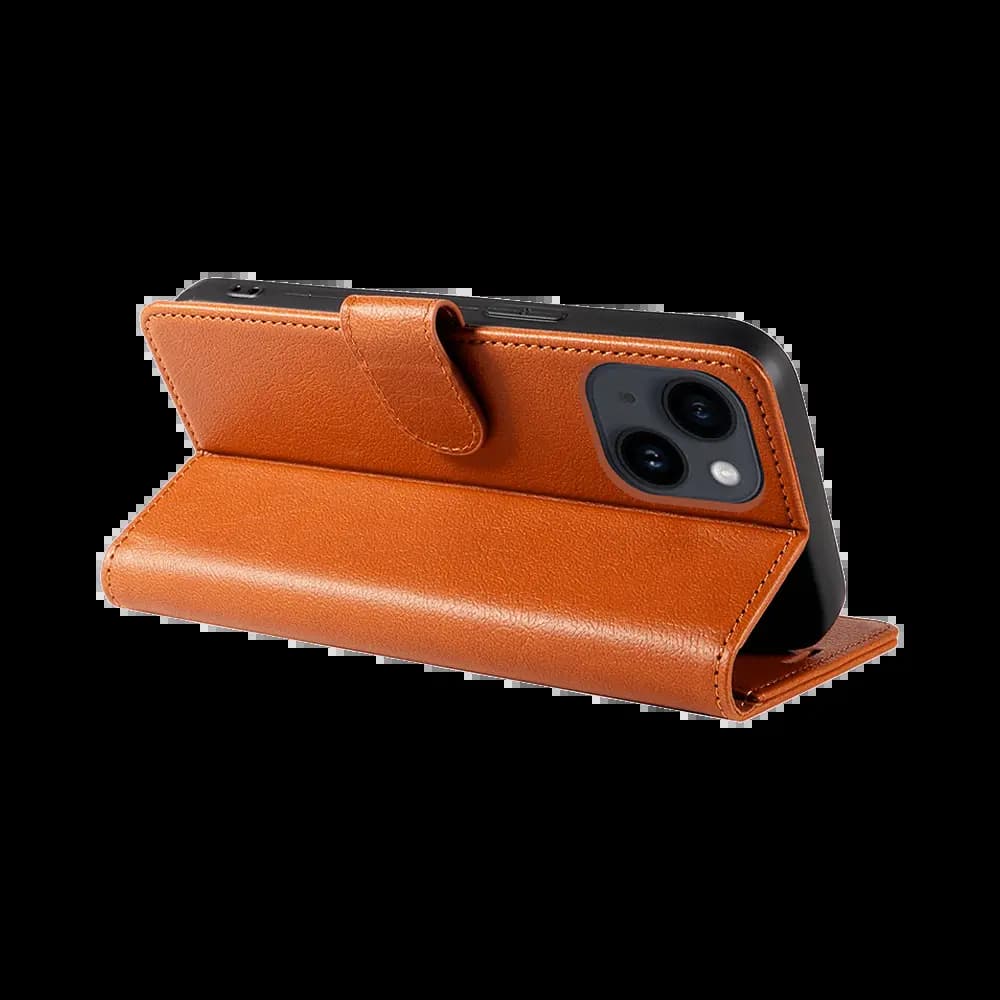 Housse folio anti-RFID iPhone 14 – PROTECT IP011 Marron - Vue 4