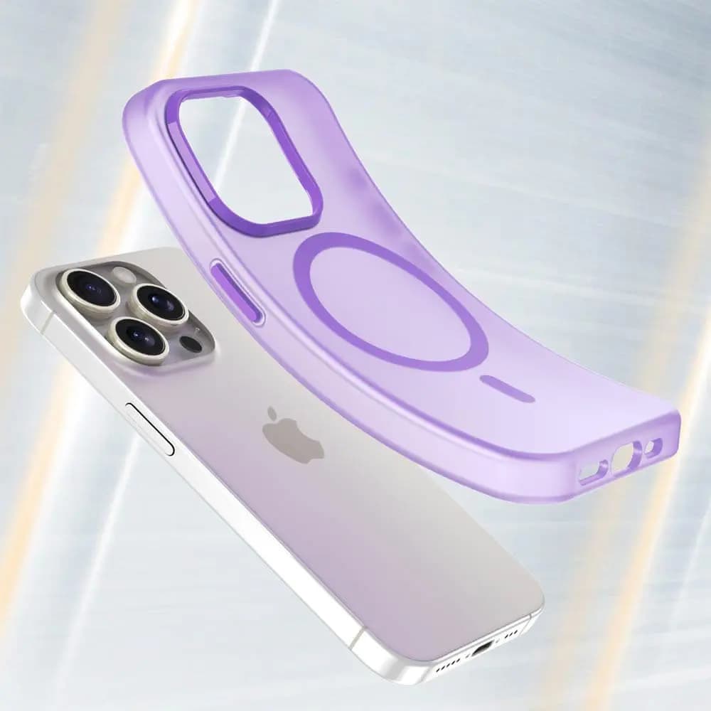 Coque MagSafe bi-matière – iPhone 16 Pro – PROTECT MF-006 Violet Foncé  - Vue 2