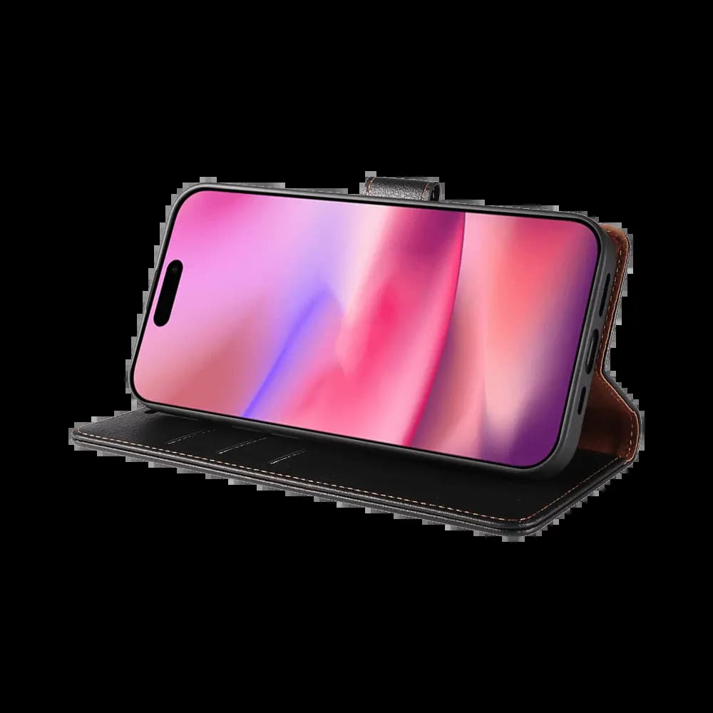 Housse folio anti-RFID iPhone 16 – PROTECT IP011 Noir - Vue 5