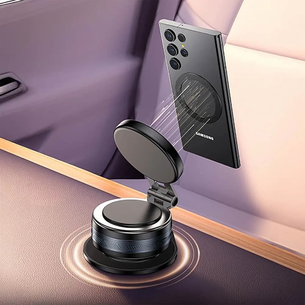 Support Smartphone Magnétique pour Voiture Yesido Rotation 360° Noir - Vue 3